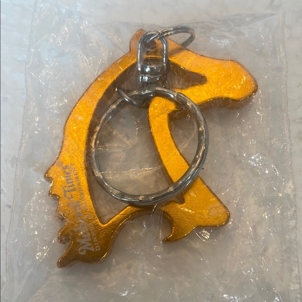 Medieval times horse Gold Keychain